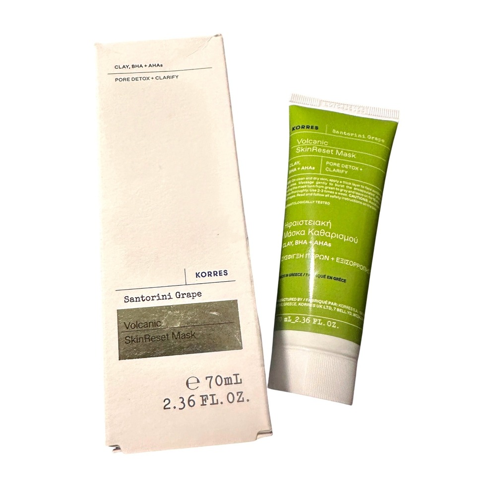 KORRES Santorini Grape Volcanic Skin Reset Mask Clay BHA AHAs Pore Detox‎